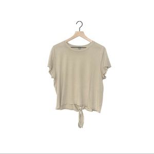 Aerie | Greenish Beige Tie Back Baby T-Shirt